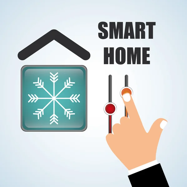 Smart Home Design. Technologie-Ikone. Systemkonzept — Stockvektor