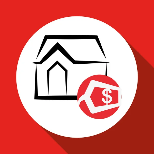 Real estate design. home concept. Property icon — Stock Vector