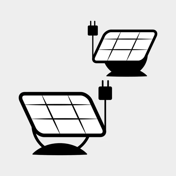 Eco design. Green concept. solar panel icon — Stock Vector