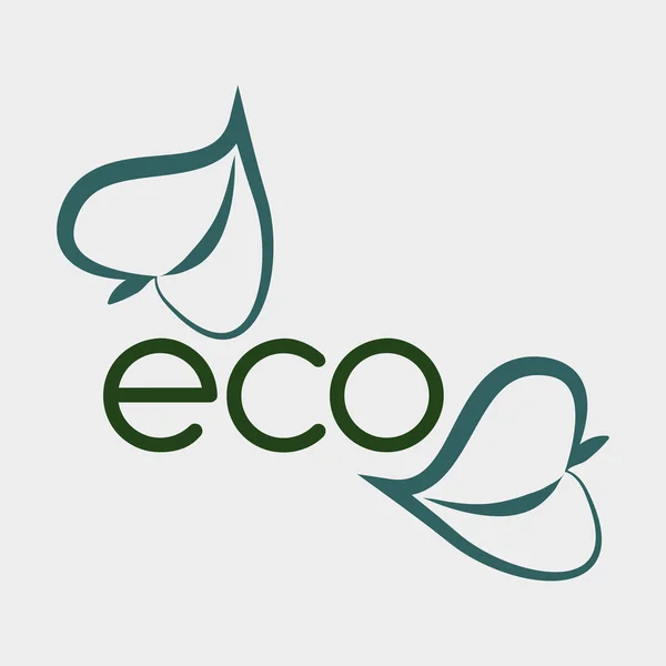 Eco-ontwerp. Groene concept. Pictogram van de bescherming van de aarde — Stockvector