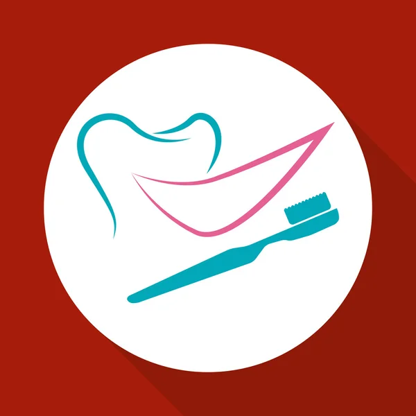 Дизайн стоматологической помощи. концепция здоровья. значок медицинской помощи — стоковый вектор