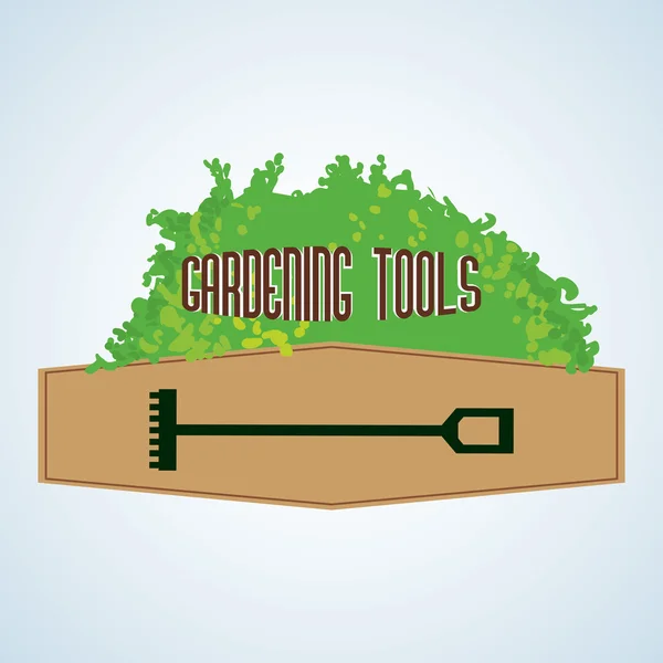 Design de jardinagem. conceito de ferramenta. ícone natural, vetor editável — Vetor de Stock