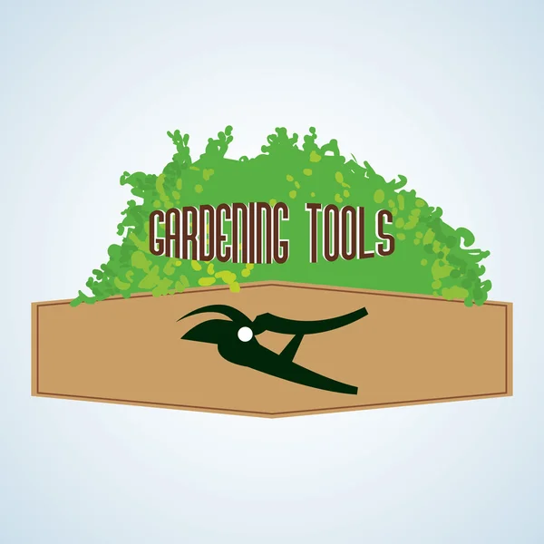 Diseño de jardinería. concepto de herramienta. icono natural, vector editable — Vector de stock