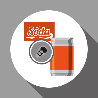 Soda tasarım. İçki kavramı. Beyaz arka plan