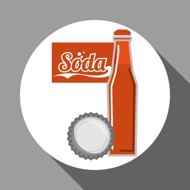 Soda tasarım. İçki kavramı. Beyaz arka plan