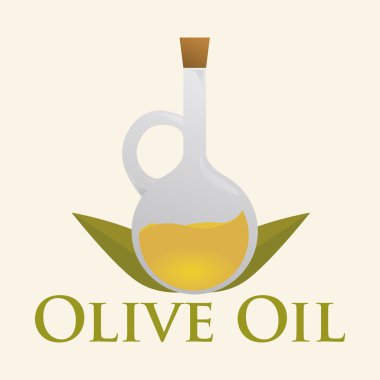 Zeytinyağı tasarım. Orgnic kavramı. Beyaz arka plan