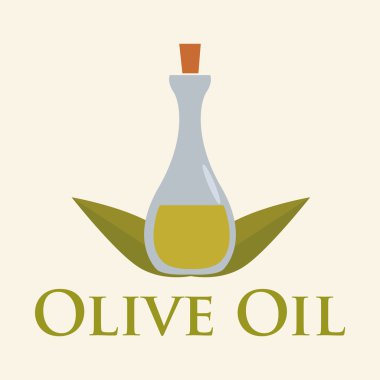 Zeytinyağı tasarım. Orgnic kavramı. Beyaz arka plan