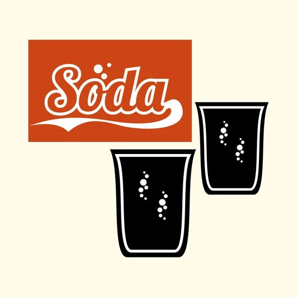 Soda design. Dricka koncept. vit bakgrund — Stock vektor