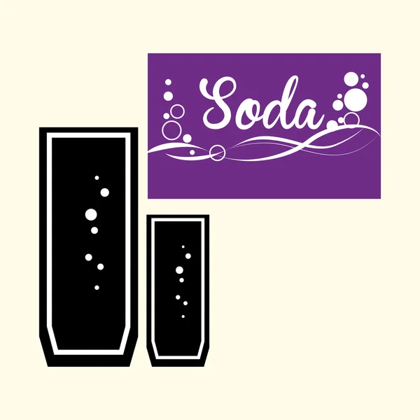 Soda tasarım. İçki kavramı. Beyaz arka plan — Stok Vektör