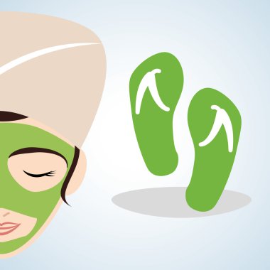 Spa merkezi tasarım. Sağlık simgesi. İzole illüstrasyon, düzenlenebilir vektör