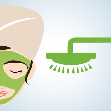 Spa merkezi tasarım. Sağlık simgesi. İzole illüstrasyon, düzenlenebilir vektör