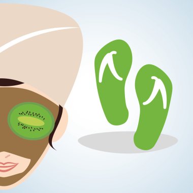 Spa merkezi tasarım. Sağlık simgesi. İzole illüstrasyon, düzenlenebilir vektör