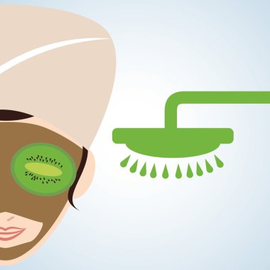 Spa merkezi tasarım. Sağlık simgesi. İzole illüstrasyon, düzenlenebilir vektör