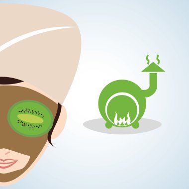 Spa merkezi tasarım. Sağlık simgesi. İzole illüstrasyon, düzenlenebilir vektör