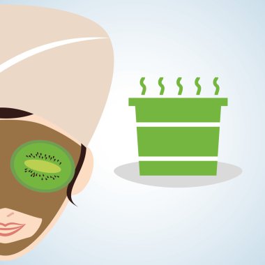 Spa merkezi tasarım. Sağlık simgesi. İzole illüstrasyon, düzenlenebilir vektör