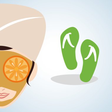 Spa merkezi tasarım. Sağlık simgesi. İzole illüstrasyon, düzenlenebilir vektör