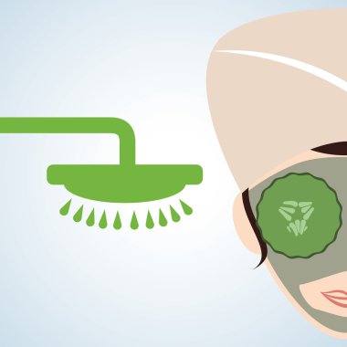 Spa merkezi tasarım. Sağlık simgesi. İzole illüstrasyon, düzenlenebilir vektör