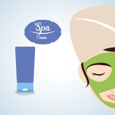 Spa merkezi tasarım. Sağlık simgesi. İzole illüstrasyon, düzenlenebilir vektör