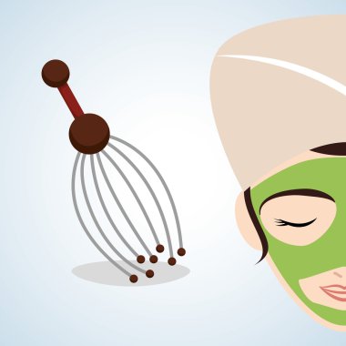 Spa merkezi tasarım. Sağlık simgesi. İzole illüstrasyon, düzenlenebilir vektör