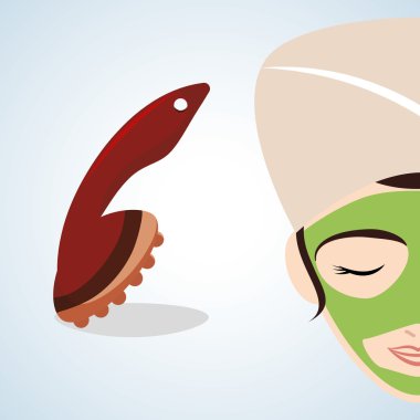 Spa merkezi tasarım. Sağlık simgesi. İzole illüstrasyon, düzenlenebilir vektör