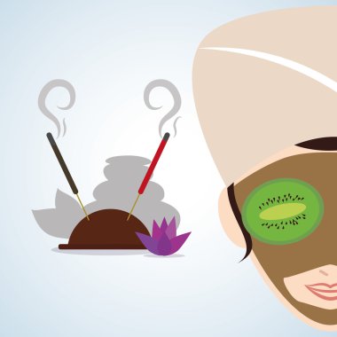 Spa merkezi tasarım. Sağlık simgesi. İzole illüstrasyon, düzenlenebilir vektör