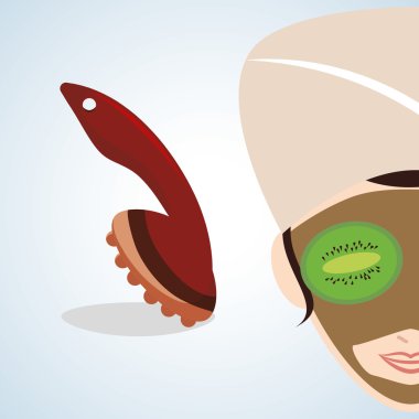 Spa merkezi tasarım. Sağlık simgesi. İzole illüstrasyon, düzenlenebilir vektör