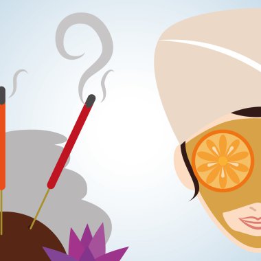 Spa merkezi tasarım. Sağlık simgesi. İzole illüstrasyon, düzenlenebilir vektör