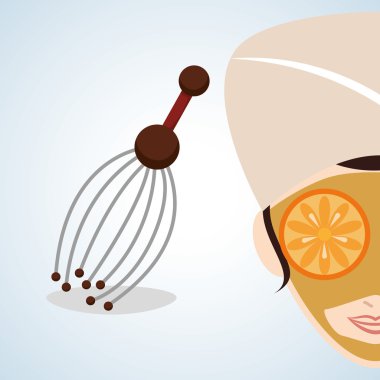 Spa merkezi tasarım. Sağlık simgesi. İzole illüstrasyon, düzenlenebilir vektör