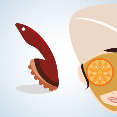 Spa merkezi tasarım. Sağlık simgesi. İzole illüstrasyon, düzenlenebilir vektör