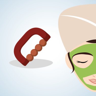 Spa merkezi tasarım. Sağlık simgesi. İzole illüstrasyon, düzenlenebilir vektör