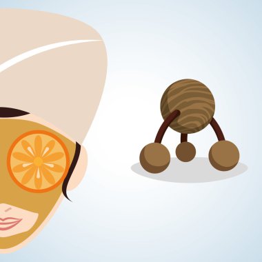 Spa merkezi tasarım. Sağlık simgesi. İzole illüstrasyon, düzenlenebilir vektör