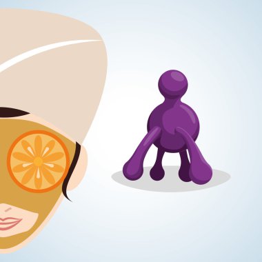 Spa merkezi tasarım. Sağlık simgesi. İzole illüstrasyon, düzenlenebilir vektör