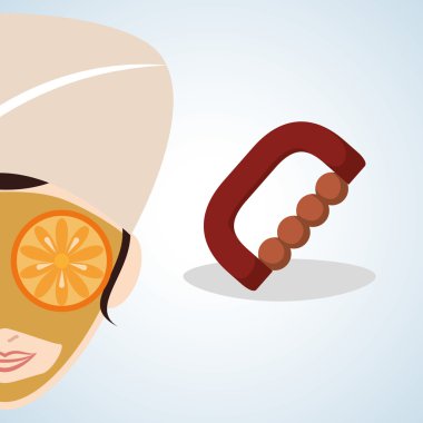 Spa merkezi tasarım. Sağlık simgesi. İzole illüstrasyon, düzenlenebilir vektör