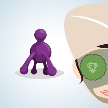 Spa merkezi tasarım. Sağlık simgesi. İzole illüstrasyon, düzenlenebilir vektör