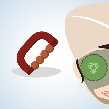 Spa merkezi tasarım. Sağlık simgesi. İzole illüstrasyon, düzenlenebilir vektör