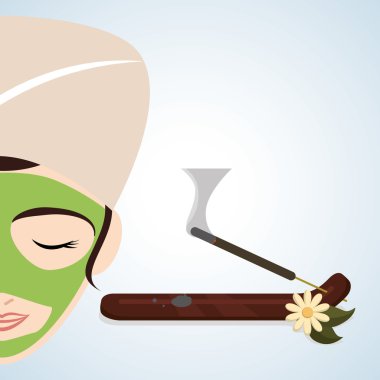 Spa merkezi tasarım. Sağlık simgesi. İzole illüstrasyon, düzenlenebilir vektör