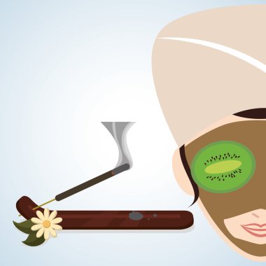 Spa merkezi tasarım. Sağlık simgesi. İzole illüstrasyon, düzenlenebilir vektör