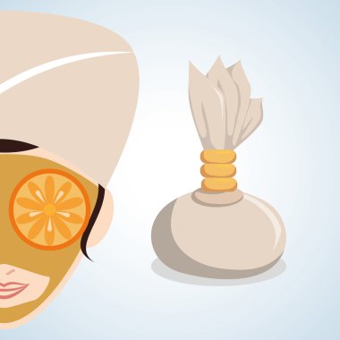 Spa merkezi tasarım. Sağlık simgesi. İzole illüstrasyon, düzenlenebilir vektör