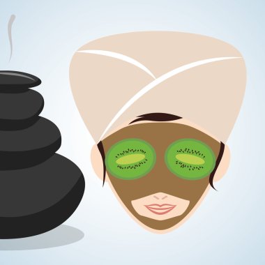 Spa merkezi tasarım. Sağlık simgesi. İzole illüstrasyon, düzenlenebilir vektör