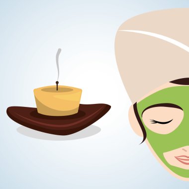 Spa merkezi tasarım. Sağlık simgesi. İzole illüstrasyon, düzenlenebilir vektör