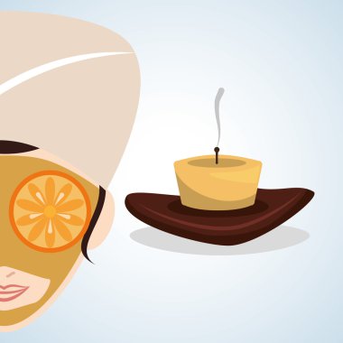 Spa merkezi tasarım. Sağlık simgesi. İzole illüstrasyon, düzenlenebilir vektör