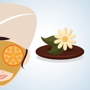 Spa merkezi tasarım. Sağlık simgesi. İzole illüstrasyon, düzenlenebilir vektör