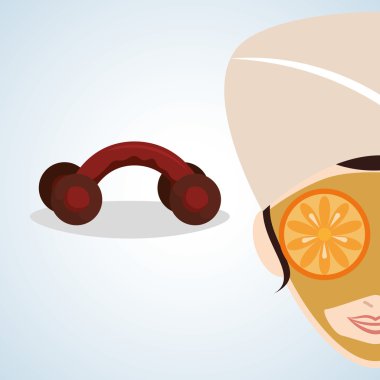 Spa merkezi tasarım. Sağlık simgesi. İzole illüstrasyon, düzenlenebilir vektör