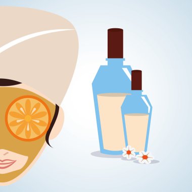 Spa merkezi tasarım. Sağlık simgesi. İzole illüstrasyon, düzenlenebilir vektör