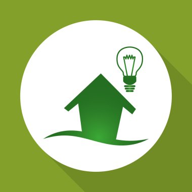 Yeşil tasarım gidin. Eko kavramı. Beyaz arka plan, editanle vektör