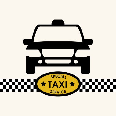 Taksi tasarım. Taksi kavramı. ulaşım simgesi, editanle vektör