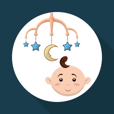 Bebek duş tasarım. davetiye tasarım. izole illüstrasyon