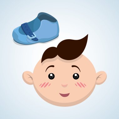 Bebek duş tasarım. davetiye tasarım. izole illüstrasyon