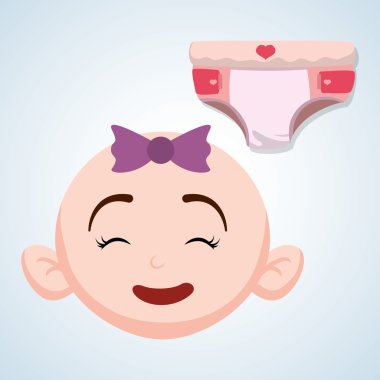 Bebek duş tasarım. davetiye tasarım. izole illüstrasyon