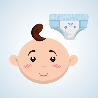 Bebek duş tasarım. davetiye tasarım. izole illüstrasyon